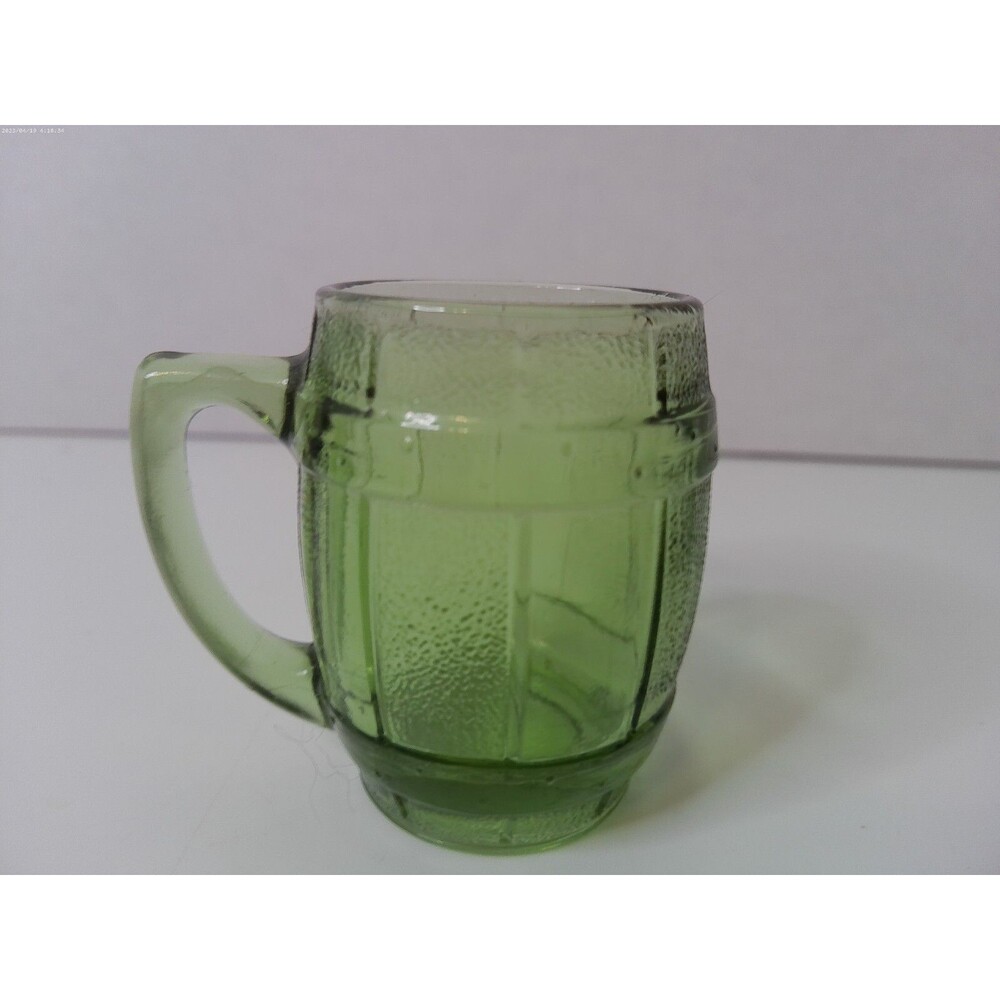 Tooth Pick Holder Green Color Whiskey Barrel Shot Glass 2-1/4”